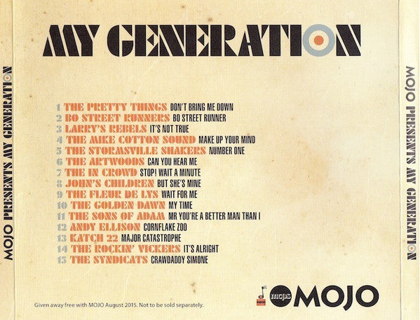 Various - My Generation (15 Tracks Of '60s Beat-Filled Teenage Mod Angst) (CD)