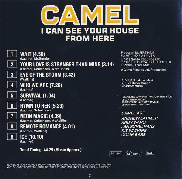 Camel - I Can See Your House From Here (CD)