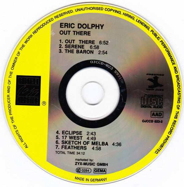 Eric Dolphy - Out There (CD Tweedehands) - Discords.nl