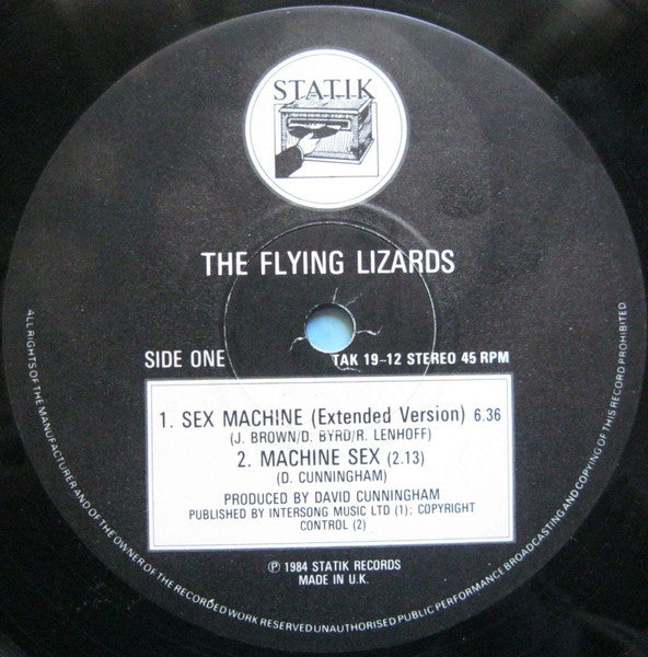 Flying Lizards, The - Sex Machine (12" Tweedehands) - Discords.nl