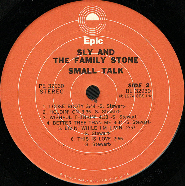 Sly & The Family Stone - Small Talk (LP Tweedehands)