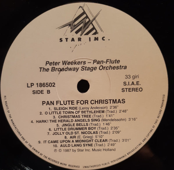 Peter Weekers - Pan Flute For Christmas (LP Tweedehands)