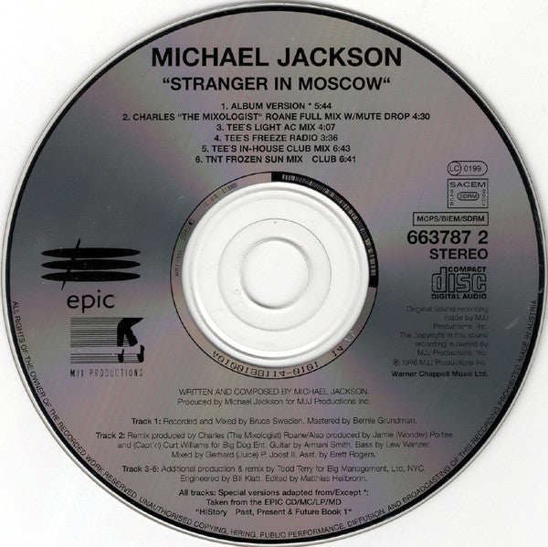 Michael Jackson - Stranger In Moscow (CD Tweedehands) - Discords.nl