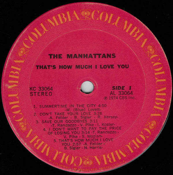 Manhattans - That's How Much I Love You (LP Tweedehands) - Discords.nl