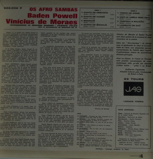 Baden Powell & Vinicius De Moraes - Os Afro Sambas (LP Tweedehands)