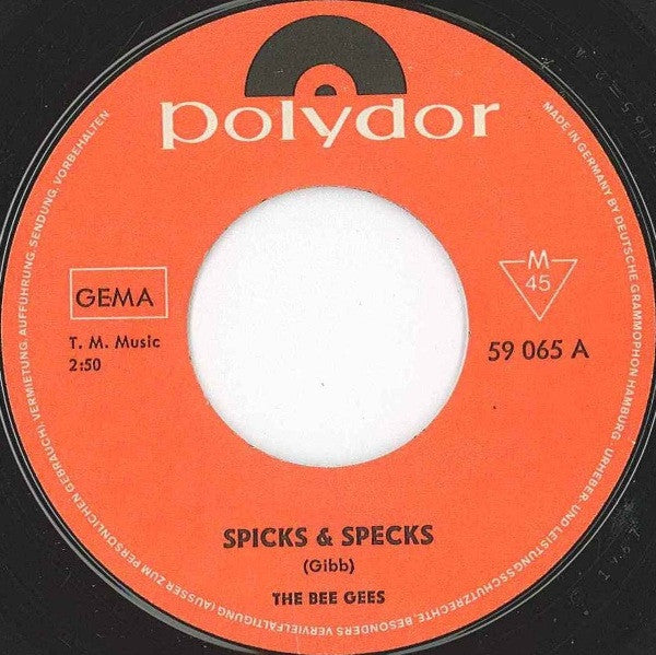 Bee Gees - Spicks & Specks  (7-inch Tweedehands)