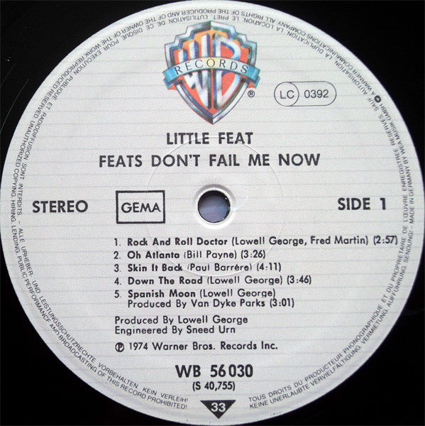 Little Feat - Feats Don't Fail Me Now (LP Tweedehands)