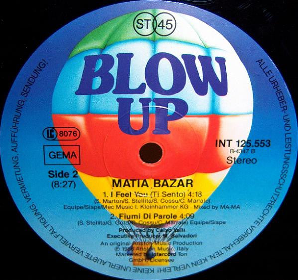 Matia Bazar - Ti Sento (12" Tweedehands) - Discords.nl