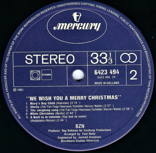 BZN - We Wish You A Merry Christmas (LP Tweedehands) - Discords.nl