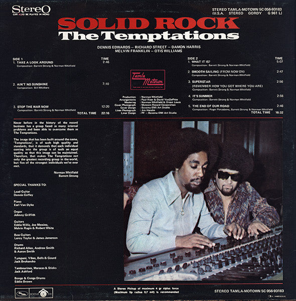 Temptations, The - Solid Rock (LP Tweedehands)