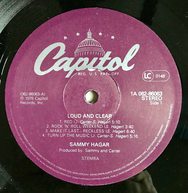 Sammy Hagar - Loud And Clear (LP Tweedehands)