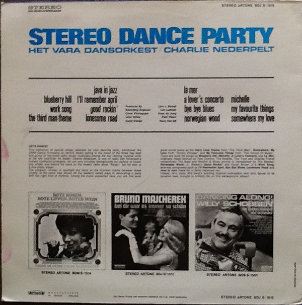 VARA-Dansorkest / Charlie Nederpelt - Stereo Dance Party (LP Tweedehands) - Discords.nl