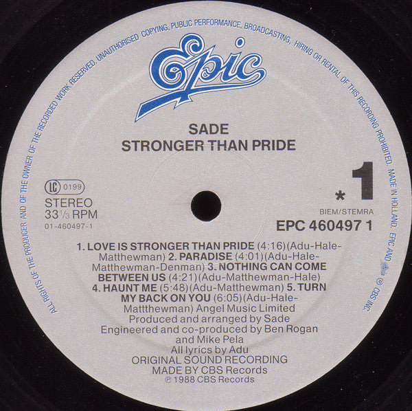 Sade - Stronger Than Pride (LP Tweedehands)