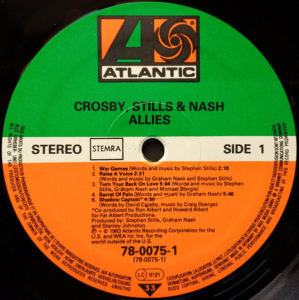 Crosby, Stills & Nash - Allies (LP Tweedehands)