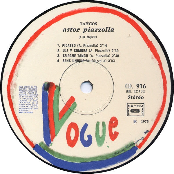 Astor Piazzolla, Su Bandoneon y Sus Cuerdas - Tangos (LP Tweedehands)