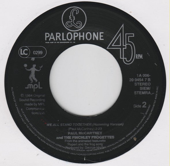 Paul McCartney And Frog Chorus, The - We All Stand Together (7-inch Tweedehands)