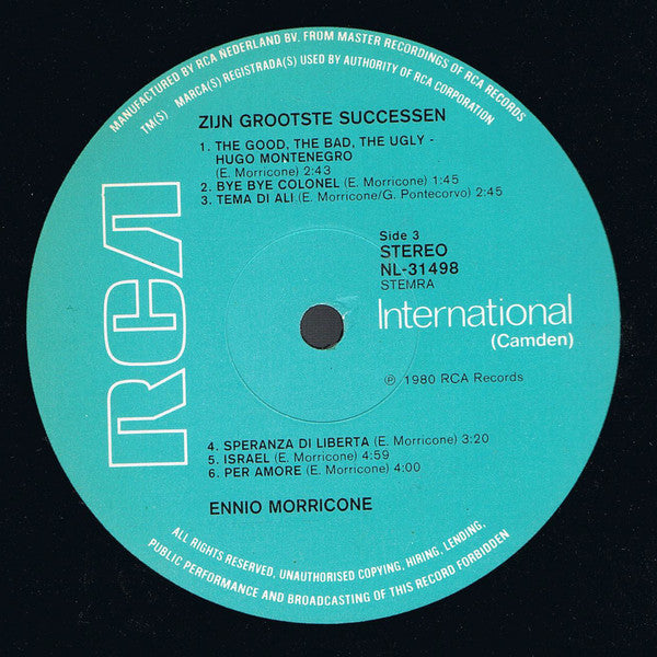 Ennio Morricone - Zijn Grootste Successen (LP Tweedehands)