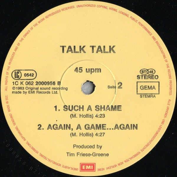 Talk Talk - Such A Shame (LP Tweedehands)