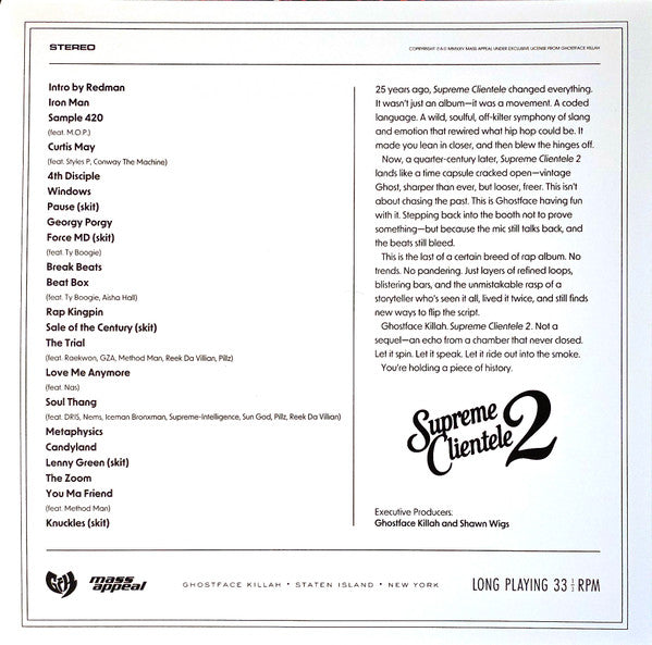 Ghostface Killah - Supreme Clientele 2 (LP)