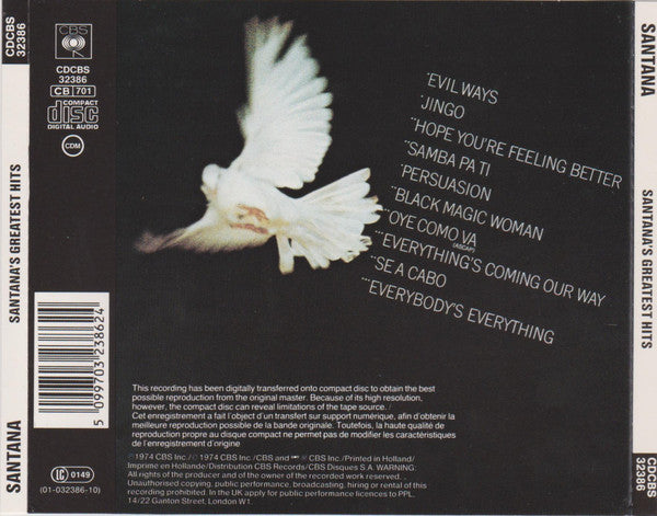 Santana - Santana's Greatest Hits (CD) - Discords.nl