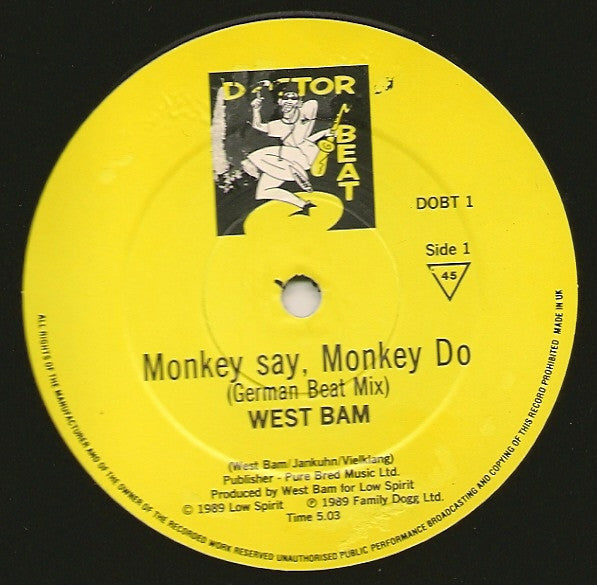 WestBam - Monkey Say, Monkey Do The West Bam Mixes (12" Tweedehands)