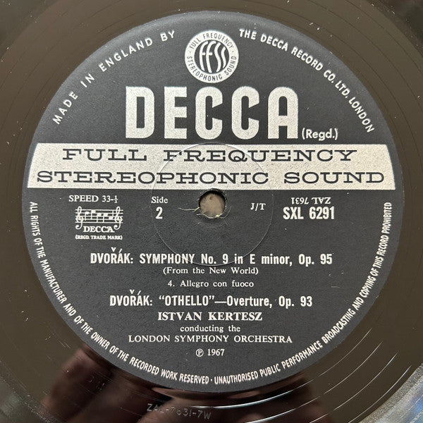 Antonín Dvořák, István Kertész, London Symphony Orchestra - Symphony No. 9 "New World" ∙ Overture "Othello" (LP Tweedehands) - Discords.nl