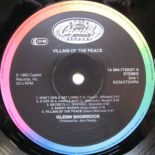 Glenn Shorrock - Villain Of The Peace (LP Tweedehands)