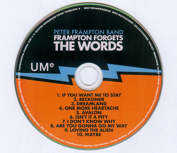 Peter Frampton Band - Frampton Forgets The Words (CD)