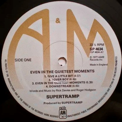 Supertramp - Even In The Quietest Moments... (LP Tweedehands)