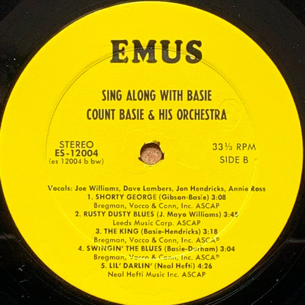 Joe Williams, Dave Lambert (3), Jon Hendricks, Annie Ross Plus Count Basie Orchestra - Sing Along With Basie (LP Tweedehands)