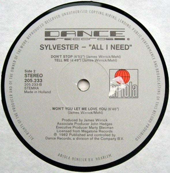 Sylvester - All I Need (LP Tweedehands)