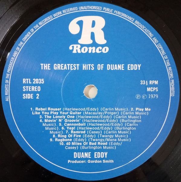 Duane Eddy - The Greatest Hits Of Duane Eddy (LP Tweedehands)