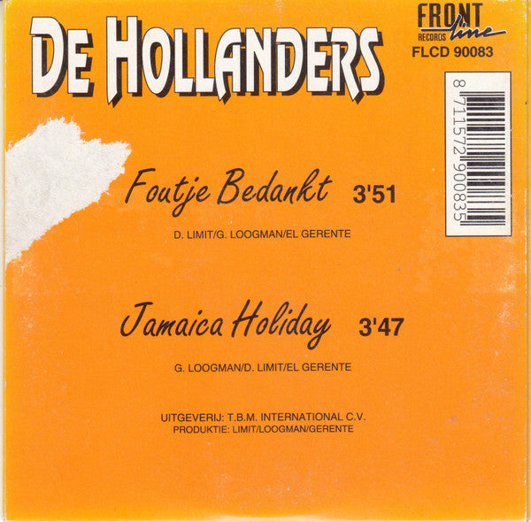 De Hollanders - Foutje Bedankt / Jamaica Holiday (CD Tweedehands)