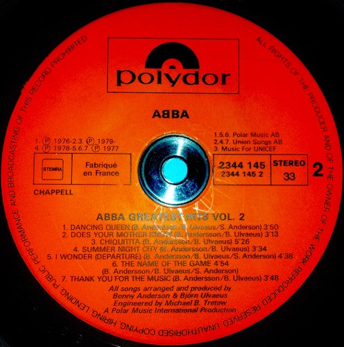 ABBA - Greatest Hits Vol. 2 (LP Tweedehands) - Discords.nl