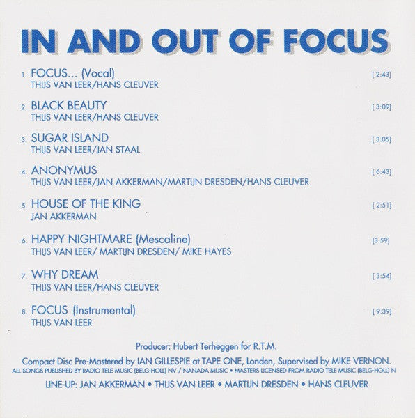 Focus (2) - In And Out Of Focus (CD)