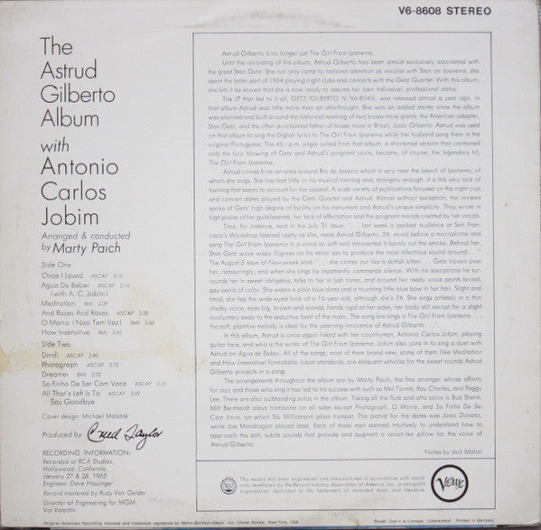 Astrud Gilberto - The Astrud Gilberto Album (LP Tweedehands) - Discords.nl