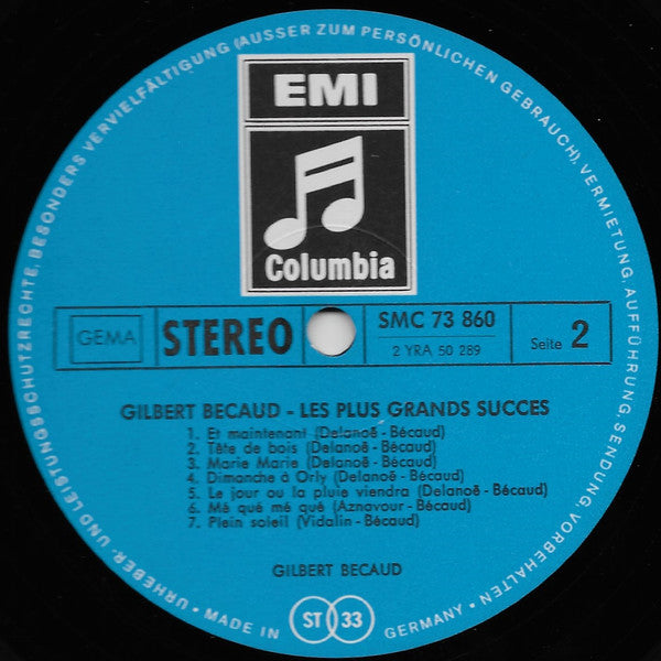 Gilbert Bécaud - Les Plus Grand Succes (LP Tweedehands) - Discords.nl