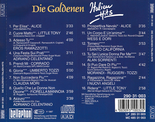 Various - Die Goldenen Italien Hits (CD Tweedehands)