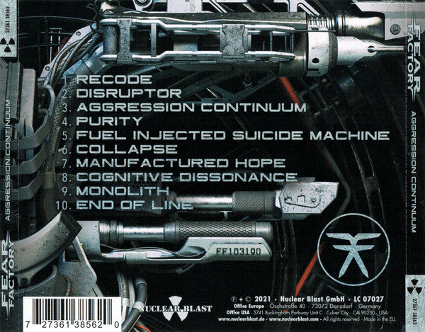 Fear Factory - Aggression Continuum (CD)