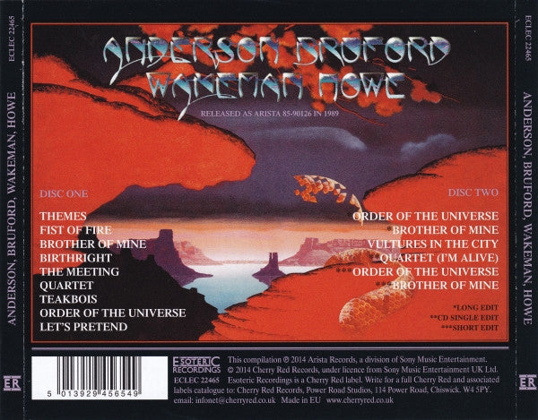 Anderson Bruford Wakeman Howe - Anderson Bruford Wakeman Howe (CD)