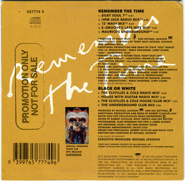 Michael Jackson - Remember The Time (CD Tweedehands) - Discords.nl