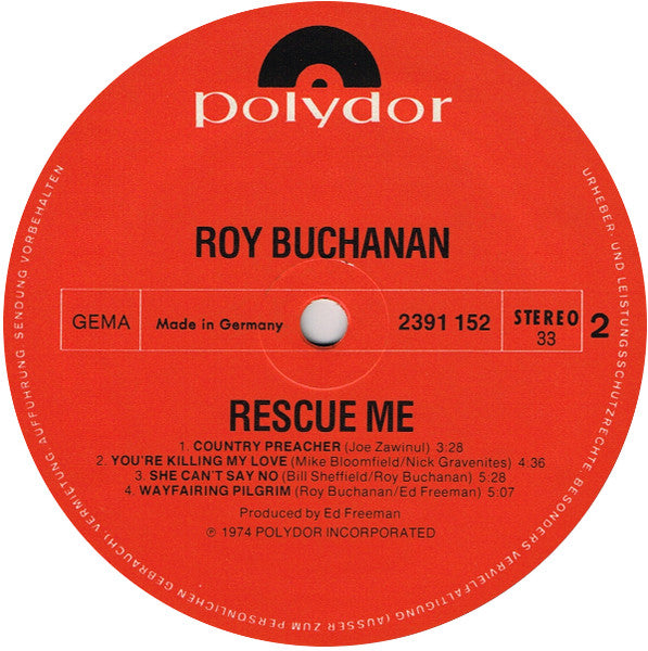 Roy Buchanan - Rescue Me (LP Tweedehands)
