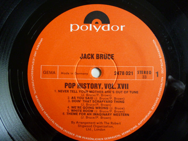 Jack Bruce - Pop History Vol. 17 (LP Tweedehands)