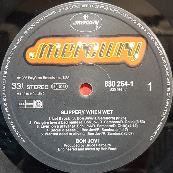 Bon Jovi - Slippery When Wet (LP Tweedehands)