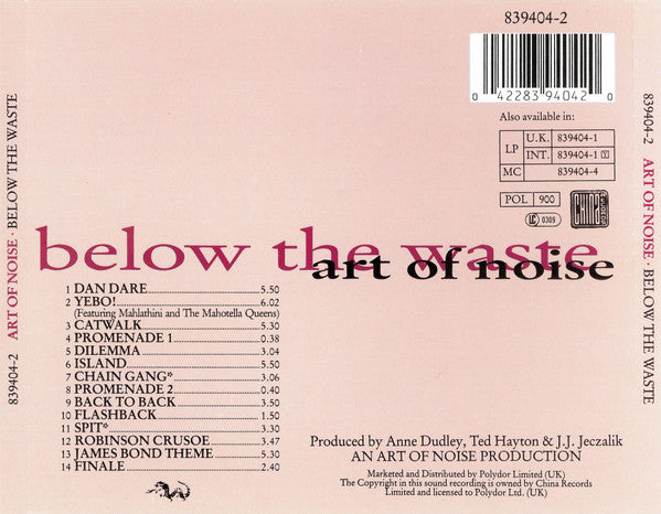 Art Of Noise, The - Below The Waste (CD Tweedehands)