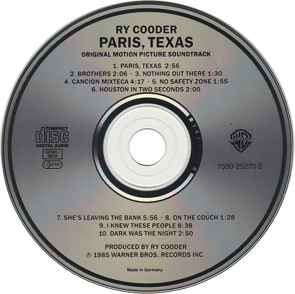Ry Cooder - Paris, Texas - Original Motion Picture Soundtrack (CD Tweedehands) - Discords.nl