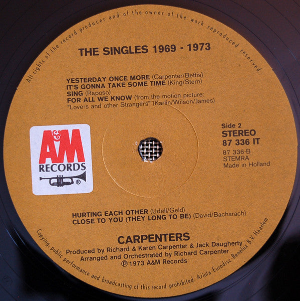 Carpenters - The Singles 1969-1973 (LP Tweedehands) - Discords.nl