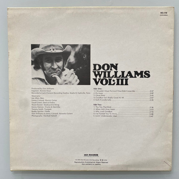 Don Williams (2) - Vol. III (LP Tweedehands)