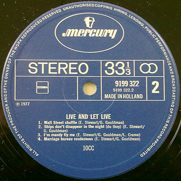 10cc - Live And Let Live (LP Tweedehands)