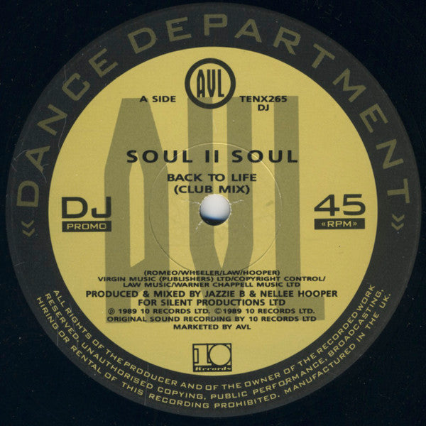 Soul II Soul - Back To Life (Club Mix) (12" Tweedehands)